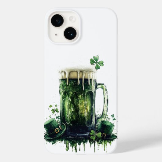 セントパトリックデイのお祝い!ビールのイラスト Case-Mate iPhoneケース (裏面)