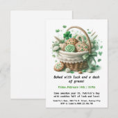 セントパトリックデイのクッキー　－　幸運と愛のお菓子 招待状 (正面/裏面)