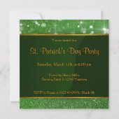 セントパトリックデイの輝くシャムロック 招待状 (裏面)