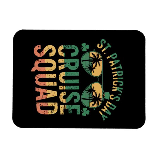 セントパトリックデイクルーズスクワッド面白い家族マッチング マグネット (横)