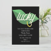 セントパトリックデイブライダルシャワーリップ招待状 招待状 (スタンド正面)