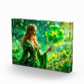 セントパトリックデイ神秘的プリンセスクローバー魔法 フォトブロック (右)