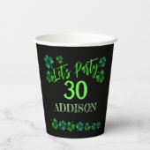 セントパトリックデイ誕生日レッツパーティーシャーロック 紙コップ (裏面)