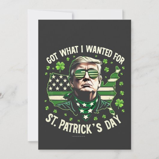 セントパトリックデーにトランプが欲しかった 招待状 (正面)