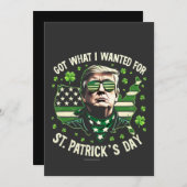 セントパトリックデーにトランプが欲しかった 招待状 (正面/裏面)