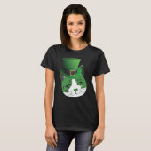 セントパトリックデーのかわいい猫 Tシャツ (正面フル)
