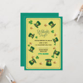 セントパトリックデーのご招待 カード (正面/裏面インサイチュ)
