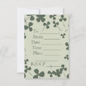 セントパトリックデーのご招待 ノートカード (裏面)