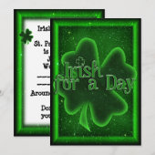 セントパトリックデーのアイリッシュスタイル 招待状 (正面/裏面)