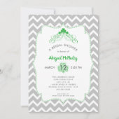 セントパトリックデーのアイリッシュ シャムロック ブライダルシャワー 招待状 (正面)