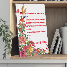 セントパトリックデーのアイルランドの祝福花のコラージュ フォトプラーク