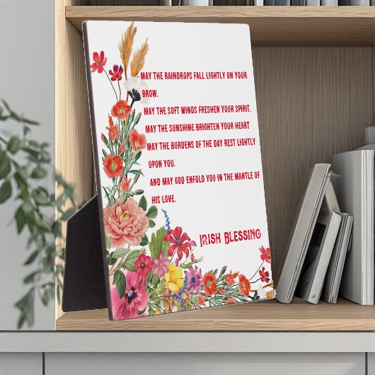 セントパトリックデーのアイルランドの祝福花のコラージュ フォトプラーク