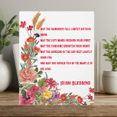 セントパトリックデーのアイルランドの祝福花のコラージュ フォトプラーク