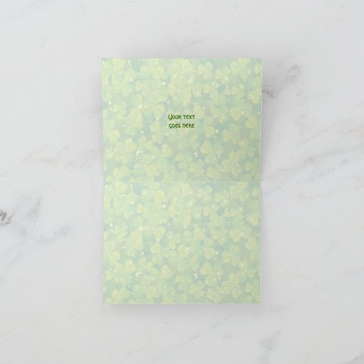 セントパトリックデーのアイルランドの結婚式のお礼 サンキューカード (内部)