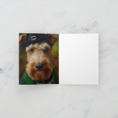 セントパトリックデーのエアデール犬 カード (内部)