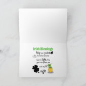 セントパトリックデーのカエルの折り紙グリーティングカード シーズンカード (内部)