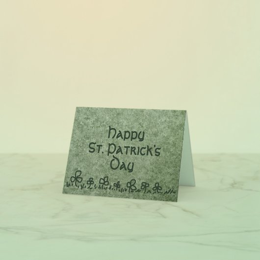 セントパトリックデーのカード シャムロックの境界線デザイン カード