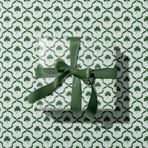 セントパトリックデーのクラシックグリーンシャムロックラティス