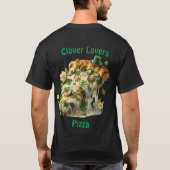 セントパトリックデーのクローバーラバーズピザ Tシャツ (裏面)