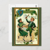 セントパトリックデーのグリーティングカード ポストカード (正面/裏面)