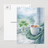 セントパトリックデーのコージーなティーポストカード シーズンポストカード (正面/裏面)