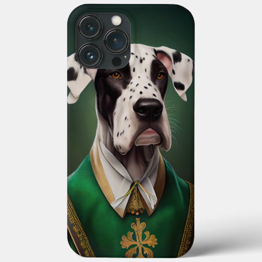 セントパトリックデーのドレスを着たグレートデン Case-Mate iPhoneケース (裏面)