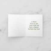 セントパトリックデーのノームのホリデーカード シーズンカード (内部)