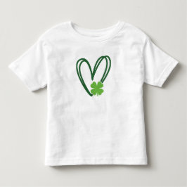 セントパトリックデーのハートデザインTシャツ トドラーTシャツ