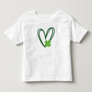 セントパトリックデーのハートデザインTシャツ トドラーTシャツ