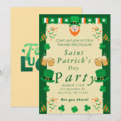 セントパトリックデーのパーティー招待状 招待状 (正面/裏面)
