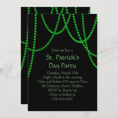 セントパトリックデーのパーティー招待状 - 黒 招待状 (正面/裏面)