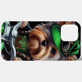 セントパトリックデーのビュワーテリアの犬の自転車 Case-Mate iPhoneケース (裏面 (横))