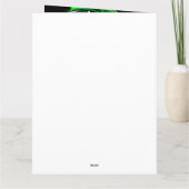 セントパトリックデーのビーグル犬が自転車に乗る カード (裏面)