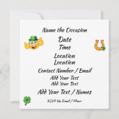 セントパトリックデーのピザパーティー招待状 招待状 (裏面)