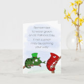 セントパトリックデーのピンチ カード (黄色い花)