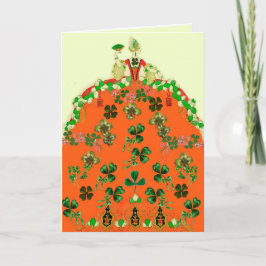 セントパトリックデーのファッション LADY ORANGE AND SHAMROCKS シーズンカード