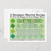 セントパトリックデーのブラーニーティニ マーティーニ レシピ カード (正面/裏面)
