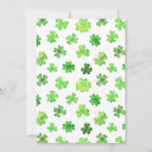 セントパトリックデーのベビーシャワー 招待状 (裏面)