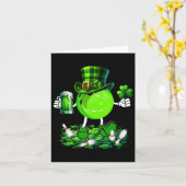 セントパトリックデーのボウリングビール愛飲者プレーヤー カード (黄色い花)
