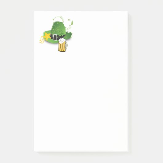 セントパトリックデーのポストイットメモ シャムロック ビール ポストイット (正面)