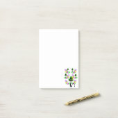 セントパトリックデーのポストイットメモ 花の猫 ポストイット (デスク上)