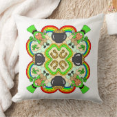 セントパトリックデーのマンダラ クッション (ブランケット)