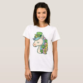 セントパトリックデーのユニコーン Tシャツ (正面フル)