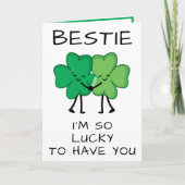 セントパトリックデーのユーモアあふれる友達の誕生日 サンキューカード (正面)