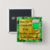 セントパトリックデーのユーモアボタン 缶バッジ (正面&裏面)