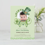 セントパトリックデーのラッキーな1歳の誕生日 招待状 (スタンド正面)
