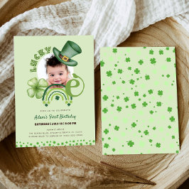 セントパトリックデーのラッキーな1歳の誕生日 招待状
