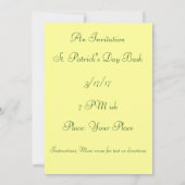 セントパトリックデーのヴィンテージアートカスタム招待状 招待状 (裏面)