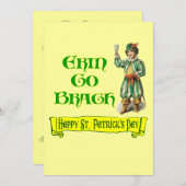 セントパトリックデーのヴィンテージアートカスタム招待状 招待状 (正面/裏面)
