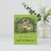 セントパトリックデーのヴィンテージガールとシャムロック シーズンカード (スタンド正面)